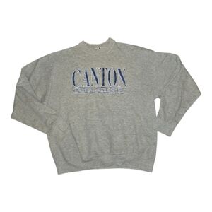 Vintage Canton State University Gray Men's Crewneck Sweater Size XL